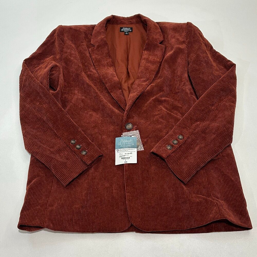 Abbott Elementary Long Sleeve Corduroy Jacket Sienna Brown, Size L